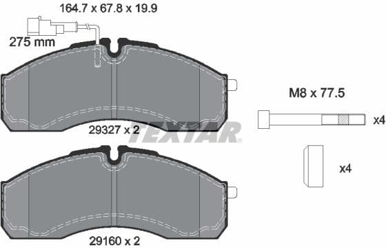 Brake Pad Set, disc brake 2932701