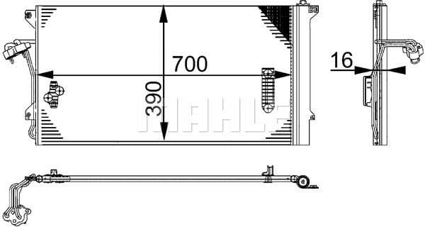 Condenser, air conditioning BEHR AC 659 000S