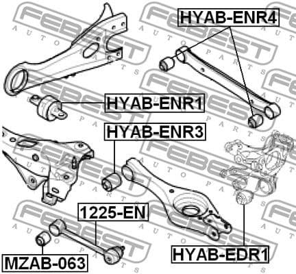 Mounting, control/trailing arm HYAB-ENR1 - image 2
