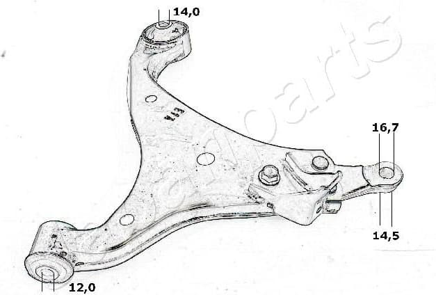 Control/Trailing Arm, wheel suspension BS-K03R - image 2
