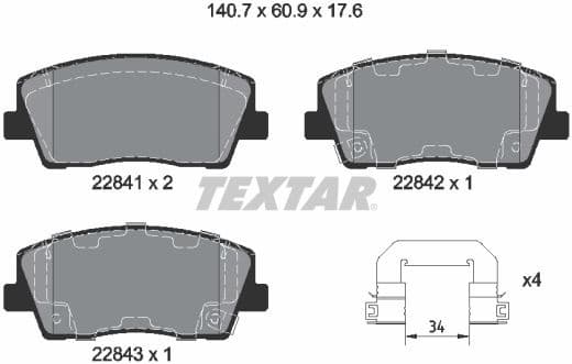 Brake Pad Set, disc brake Q+ 2284101