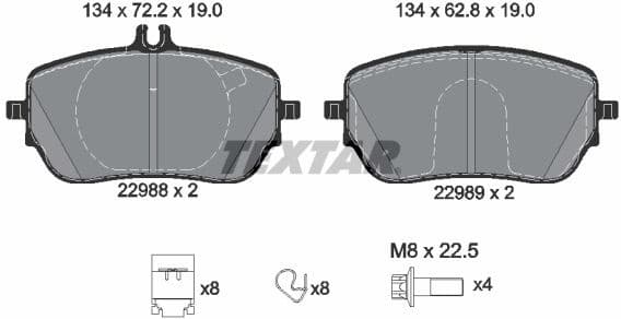 Brake Pad Set, disc brake 2298801