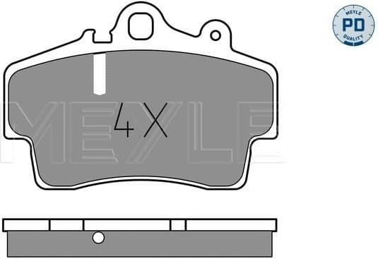 Brake Pad Set, disc brake MEYLE-PD: Advanced performance and design. 025 219 3716/PD