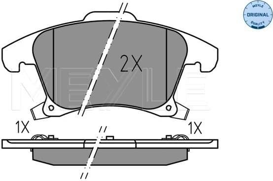 Brake Pad Set, disc brake MEYLE-ORIGINAL: True to OE. 025 222 6920 - image 2