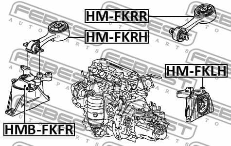 Mounting, engine HM-FKRH