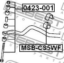 Mounting, stabiliser bar MSB-CS5WF - image 2