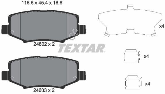 Brake Pad Set, disc brake 2460201