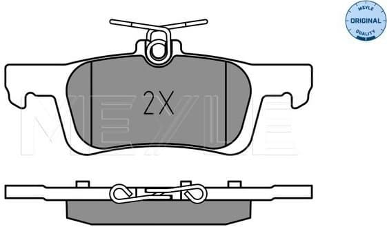 Brake Pad Set, disc brake MEYLE-ORIGINAL: True to OE. 025 228 0714