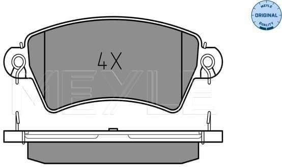 Brake Pad Set, disc brake MEYLE-ORIGINAL: True to OE. 025 233 9617