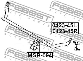 Mounting, stabiliser bar MSB-094 - image 2