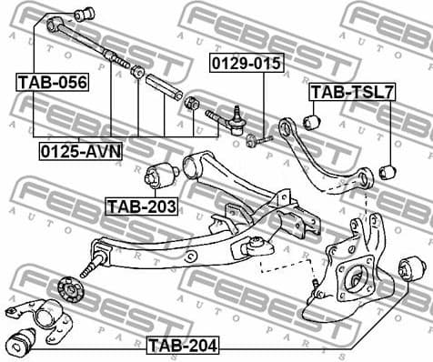 Mounting, control/trailing arm TAB-TSL7 - image 2