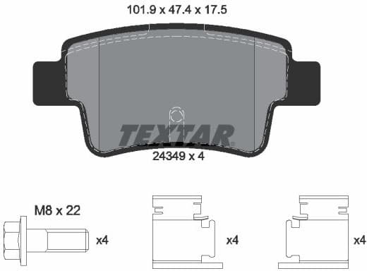 Brake Pad Set, disc brake Q+ 2434901