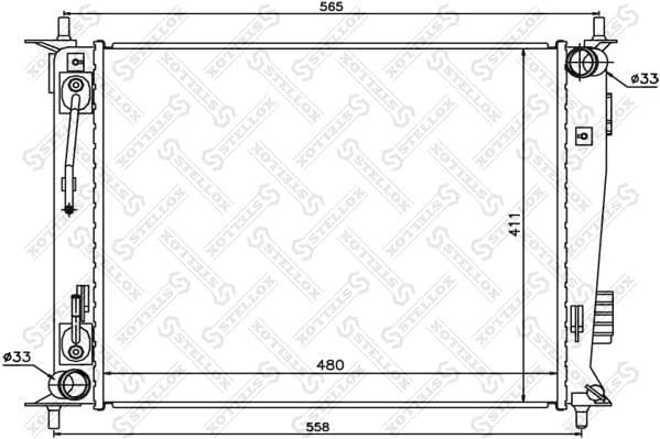 Radiator, engine cooling 10-26513-SX