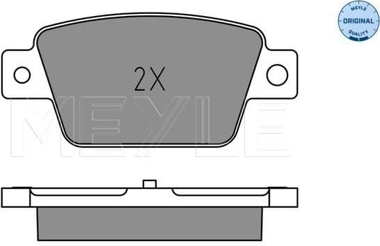 Brake Pad Set, disc brake MEYLE-ORIGINAL: True to OE. 025 237 1418