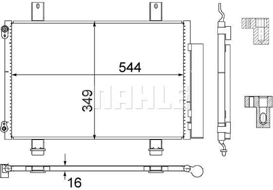 Condenser, air conditioning BEHR AC 456 000S