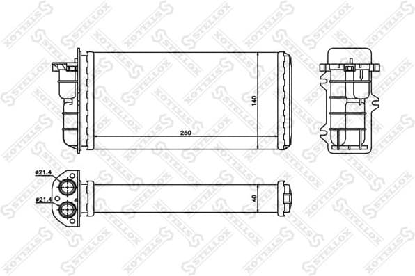 Heat Exchanger, interior heating 10-35008-SX