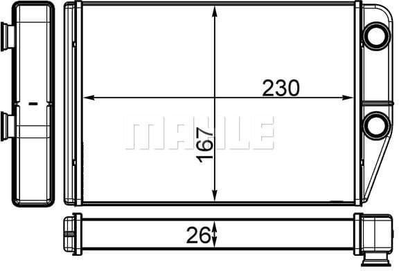 Heat Exchanger, interior heating BEHR AH 225 000S