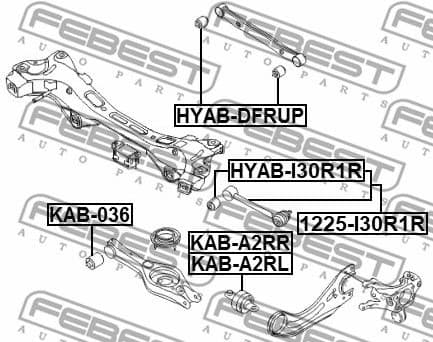 Control/Trailing Arm, wheel suspension 1225-I30R1R - image 2