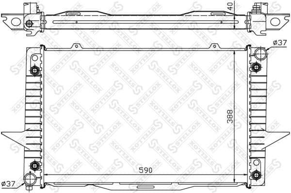 Radiator, engine cooling 10-26450-SX
