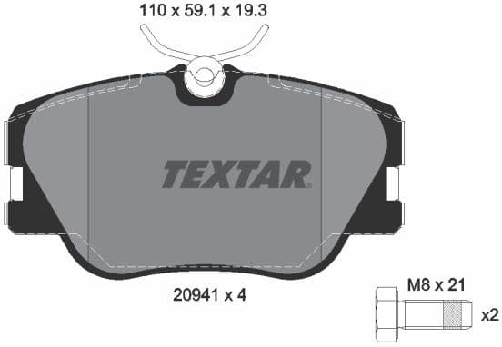 Brake Pad Set, disc brake Q+ 2094102