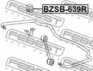 Mounting, stabiliser bar BZSB-639R - image 2