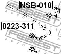 Mounting, stabiliser bar NSB-018 - image 2