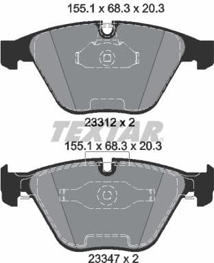 Brake Pad Set, disc brake 2331207