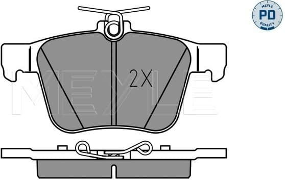 Brake Pad Set, disc brake MEYLE-PD: Advanced performance and design. 025 250 0916/PD