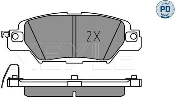 Brake Pad Set, disc brake MEYLE-PD: Advanced performance and design. 025 223 3214/PD - image 2