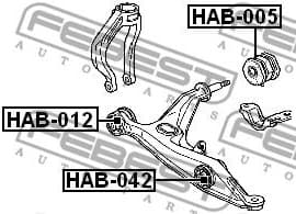 Mounting, control/trailing arm HAB-005 - image 2
