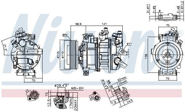 Compressor, air conditioning ** FIRST FIT ** 890602 - image 6