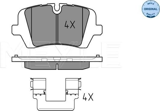Brake Pad Set, disc brake MEYLE-ORIGINAL: True to OE. 025 257 2016