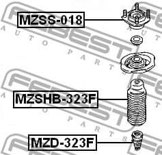 Protective Cap/Bellow, shock absorber MZSHB-323F - image 2