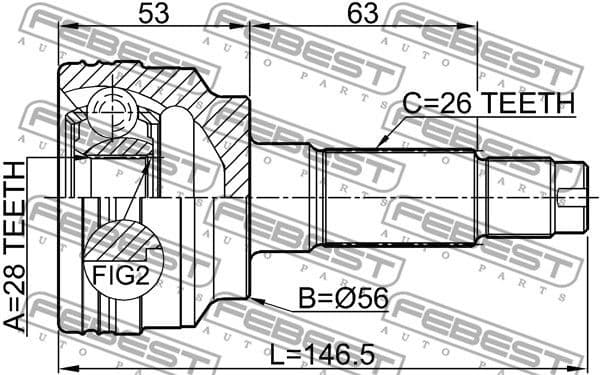 Joint Kit, drive shaft 0510-323BJ - image 2