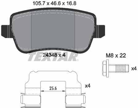 Brake Pad Set, disc brake Q+ 2434802