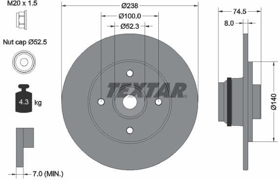 Brake Disc PRO 92154003