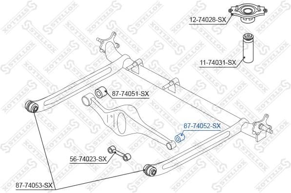Mounting, control/trailing arm 87-74052-SX - image 2