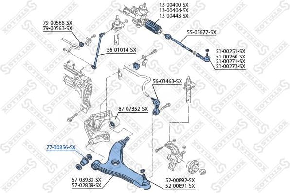 Mounting, control/trailing arm 77-00856-SX