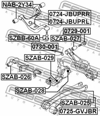 Mounting, control/trailing arm SZAB-029 - image 2