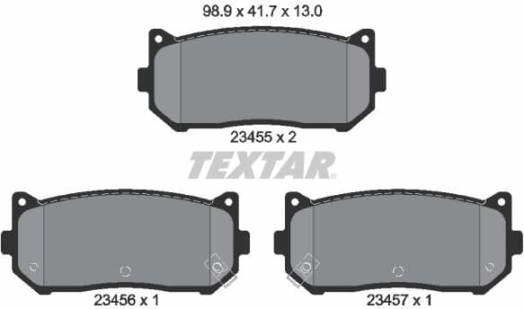 Brake Pad Set, disc brake 2345501