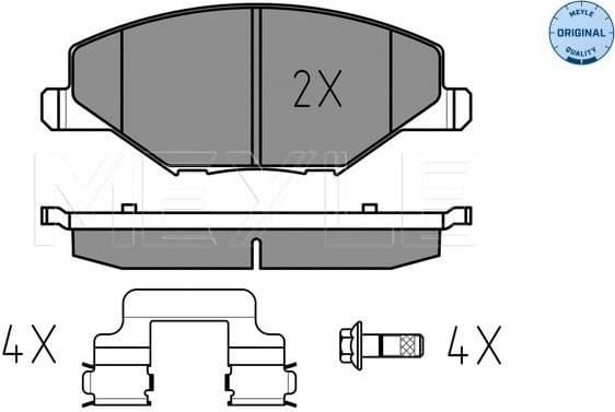 Brake Pad Set, disc brake MEYLE-ORIGINAL: True to OE. 025 256 8118