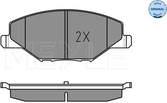 Brake Pad Set, disc brake MEYLE-ORIGINAL: True to OE. 025 256 8118 - image 2