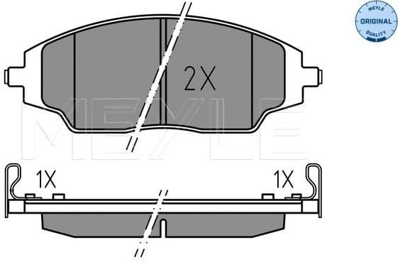 Brake Pad Set, disc brake MEYLE-ORIGINAL: True to OE. 025 257 2218