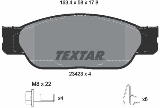 Brake Pad Set, disc brake Q+ 2342301