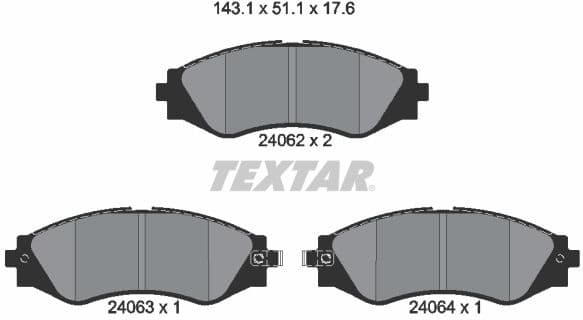 Brake Pad Set, disc brake 2406201
