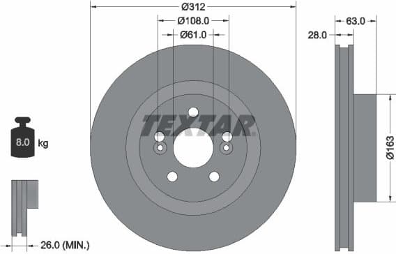 Brake Disc PRO 92167703