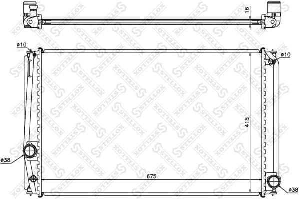Radiator, engine cooling 10-26325-SX