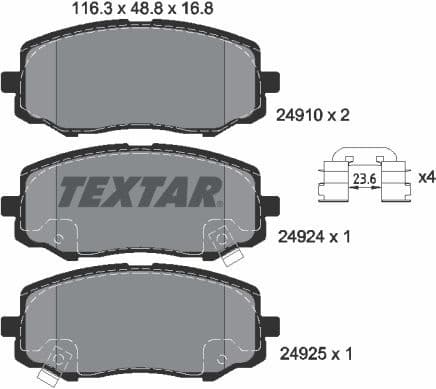 Brake Pad Set, disc brake Q+ 2491001