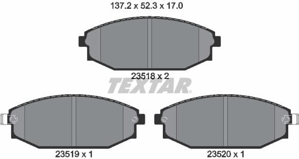 Brake Pad Set, disc brake 2351801