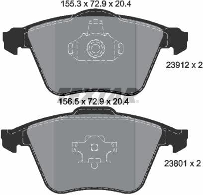 Brake Pad Set, disc brake Q+ 2391202